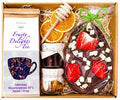 Geschenkkorb mit Honig Tee Schokolade Konfitüre handverlesene Delikatessen Geschenkset Oster‑Edition