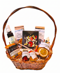 Großer Geschenkkorb – Honig, feine Spezialitäten, Tee, Schokolade, Sirup und Zitrone